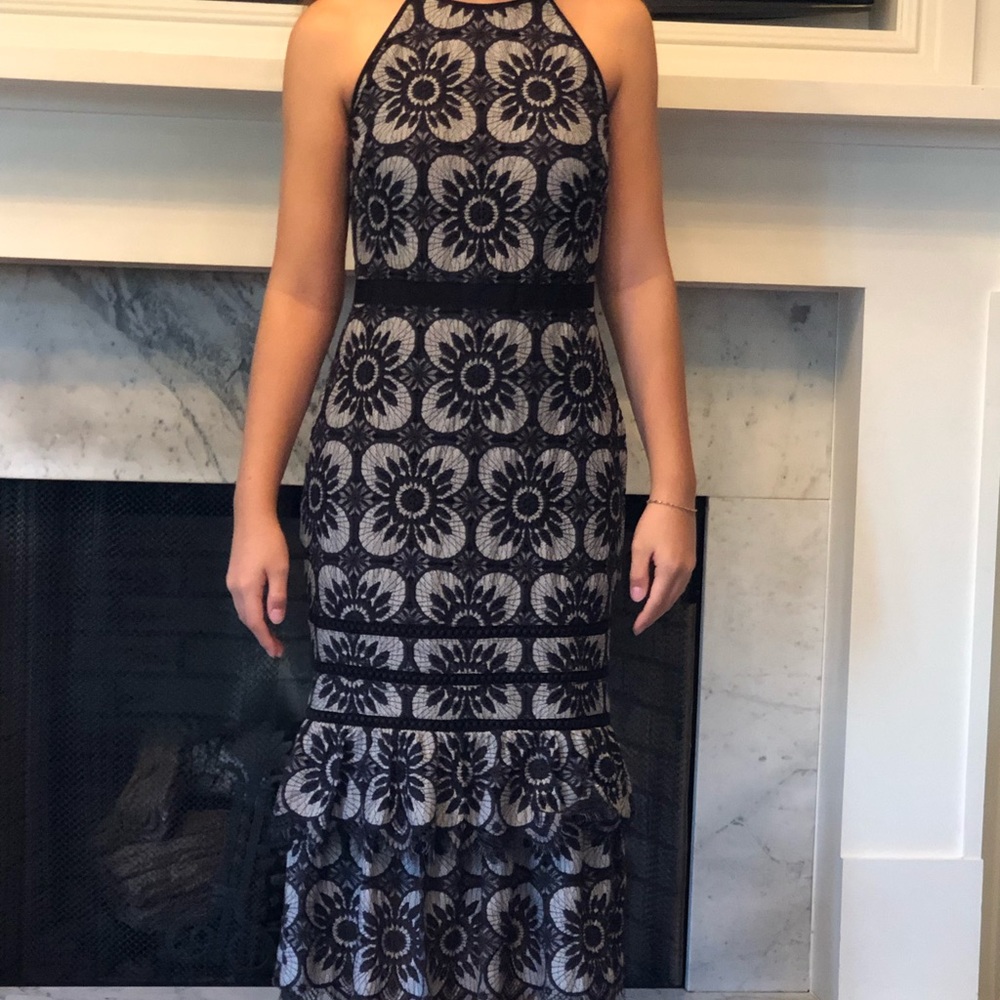 Banana Republic Long high neck mermaid dress